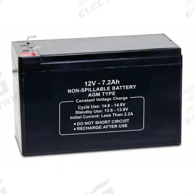 APPROVED VENDOR Sealed Lead Acid Battery: 12V DC, 7.2 Ah Capacity, 3.78 in Ht, 2.58 in Wd - AGM Sealed Lead Acid Batteries