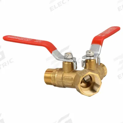APPROVED VENDOR Manual Three-Way Ball Valve: 1 in, Brass, FNPT x MNPT x MNPT - Y-Pattern Brass Ball Valves