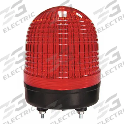 DAYTON Warning Light: Red, LED, 90 to 240V, 3 3/8 in Overall Dia, 4 1/2 in Overall Ht - Wired Multimode Lights