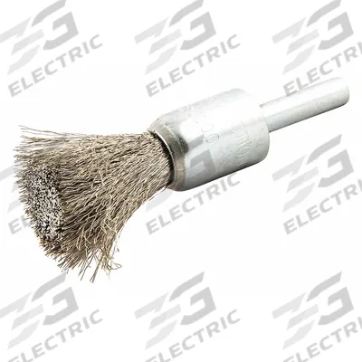 APPROVED VENDOR End Brush: Crimped Stainless Steel, 1/2 in Dia, 0.006 in Fill Dia - Light-Cleaning Brushes for Stainless Steel