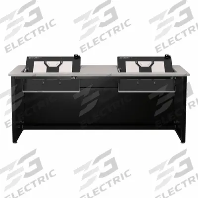 VERSADESK Computer Desk: Metal, Gray Matrix, 0 Drawers, 60 in Overall Wd - Downview Computer Desk