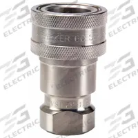 PARKER Hydraulic Quick Connect Hose Coupling: 1/4 in Coupling Size, 316 Stainless Steel, Female NPSM (MPN SH2-62Y). Key specifications — Thread Size: 1/4"-18; Brand: PARKER; Seal Material: Fluorocarbon.