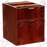 BOSS Desk Pedestal: Mahogany, 2 Drawers, 16 in Overall Wd, 19 in Overall Ht, 18 in Overall Dp (MPN N108-M). Key specifications — Brand: BOSS; Color: Mahogany; Product Type: Hanging File Cabinet.