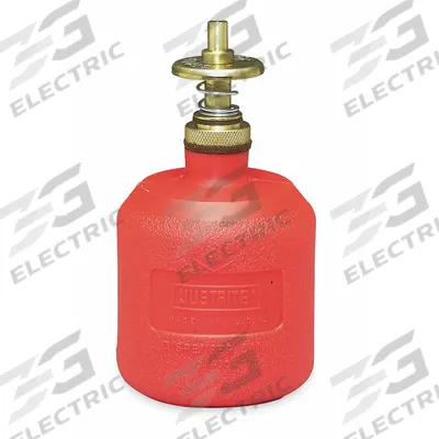 JUSTRITE Solvent Dispensing Bottle: 8 fl oz Capacity, Polyethylene - Solvent Dispensing Bottles