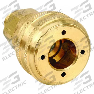 PARKER Quick Connect Hose Coupling: 3/8 in Body Size, 3/8 in Hose Fitting Size - Industrial Interchange Brass Quick-Connect Air Coupling Bodies