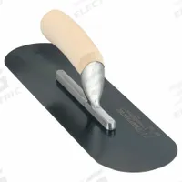 KRAFT TOOL Pool Trowel: Blade Material Blue Steel, Blade Shape Round, 4 in Blade Wd, 14 in Blade Lg (MPN CF277B). Key specifications — attr1008665: Camel Back; attr1005004: KRAFT TOOL; attr1008664: Wood.
