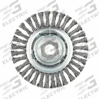 APPROVED VENDOR Wire Wheel Brush: Twisted Steel, 4" Dia x 1/4" Wd, 5/8"-11 Arbor, 0.02" Fill (MPN 66254443341). Key specifications — Brand: APPROVED VENDOR.