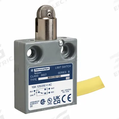 TELEMECANIQUE SENSORS Limit Switch: Plunger Actuator, Metallic, Plunger, 80 ozf Op Force - Max - Top-Mount Plunger Limit Switches