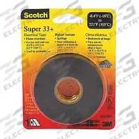 3M Electrical Tape: 3/4 in Wd, 14 5/8 yd Lg, 7 mil Thick, Vinyl, Rubber, 600 V Volt Rating, 100 PK (MPN 33+SUPER-3/4X44FT). Key specifications — Series: Super 33+.