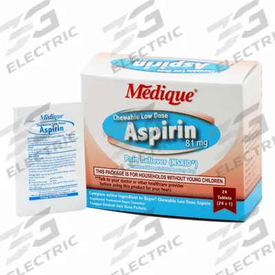 MEDIQUE Pain Relief: Aspirin, 81 mg, 24 Individual Doses - Aspirin Pain Relivers & Fever Reducers