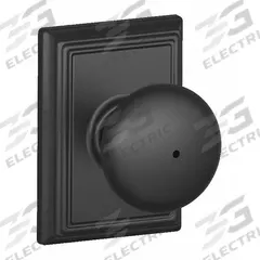 SCHLAGE RESIDENTIAL Door Lockset: Privacy Knob Locksets, Black (MPN F40 PLY 622 ADD). Key specifications — Lockset Style: Plymouth.