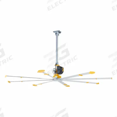 BIG ASS FANS Ceiling Fan: 117,492 cfm Airflow, 14 ft Blade Dia, Variable Speeds, 208V AC - Industrial HVLS Ceiling Fans