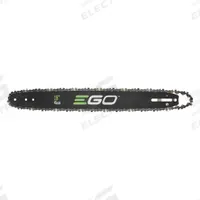 EGO Chainsaw Bar and Chain: 18 in Compatible Bar Lg, 3/8 in, 0.05 in Gauge, 62 Links (MPN AK1800). Key specifications — Brand: EGO; Compatible Chain Saw Manufacturer: EGO; Pitch: 3/8 in.