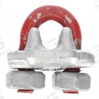 CROSBY Wire Rope U-Bolt Clip: 5/16 in Compatible Rope Dia, 5 1/4 in Rope Turnback Lg, Steel, Forged (MPN 1010079). Key specifications — Fabrication: Forged; Color: Red; Material: Steel; Brand: CROSBY.