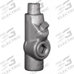 Sealing Fitting - Vertical and Horizontal: Aluminum, 1 1/2 in Trade Size, Male to Female (MPN EYM-150AL). Key specifications — Brand: APPLETON ELECTRIC; Finish: Powder Coated; Connection Type: Threaded; Thread Gender: Male to Female; Ends - Hazardous Fittings: 1-1/2 in FNPT x 1-1/2 in MNPT; Material: Aluminum; Hazardous Location Rating: Class III; Thread Type: NPT.
