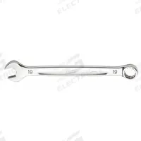 MILWAUKEE Combination Wrench: Chrome Vanadium Steel, Chrome, 19 mm Head Size, 9 3/4 in Overall Lg (MPN 45-96-9519). Key specifications — attr309539: 19 mm; attr309567: Yes; attr324930: MILWAUKEE.