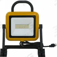 APPROVED VENDOR Floor Stand Job Site Light: 6,600 lm Max Brightness, LED, 1, 1 Brightness Levels (MPN 820DC3). Key specifications — attr562627: Yellow; attr562654: LED; attr562671: 120V AC; attr562613: APPROVED VENDOR; attr873195: 1.