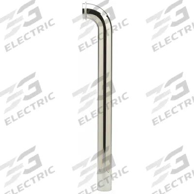 ZURN Bend: Brass, Chrome-Plated, Silver, 1 1/2 in Nominal Pipe Size, 15 in Overall Lg - Wall Bends