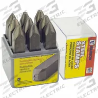 C.H. HANSON Hand Stamp Kit: 0 to 8 (With 6 Serving as 9), 1/4 in Character Ht, 2 5/8 in Shank Lg (MPN 29250). Key specifications — Material: Stainless Steel; Characters Included: 0 to 8 (With 6 Serving as 9); Brand: C.H. HANSON.