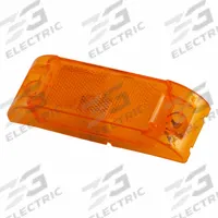 GROTE Clearance Marker Lamp: Clearance Light, LED, Rectangular, Amber, Screw, Blunt Cut Wires (MPN 46083). Key specifications — Lens Color: Amber; Brand: GROTE; Electrical Connection: Blunt Cut Wires; Lighting Technology: LED; Mount Type: Screw; SAE Lens Code: A.