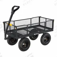 GORILLA cart: 1,200 lb Cap, 45 in L x 23 in W x 15 11/16 in H Deck, D-Shaped, 12 ga Frame, Black (MPN GCG-1200). Key specifications — Brand: GORILLA; Color: Black.