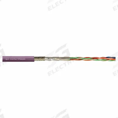 CHAINFLEX Bus Cable: (1) Pr 20 AWG (0.25), PVC, Order by the Foot, CAN-Bus - Continuous Flexing Bus Drop Cables