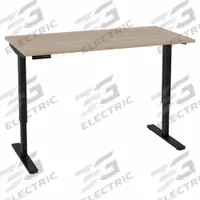 BESTAR Electric Sit-Stand Desk: Maple, Particle Board, 59 1/4 in Overall Wd, 29 1/2 in Overall Dp (MPN 65867-38). Key specifications — attr989930: Maple; attr989931: Metal; attr989903: BESTAR; attr989914: Maple; attr989916: Particle Board.