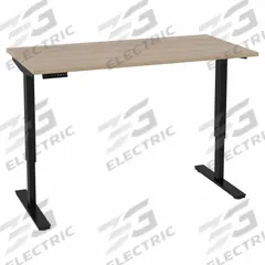 BESTAR Electric Sit-Stand Desk: Maple, Particle Board, 59 1/4 in Overall Wd, 29 1/2 in Overall Dp (MPN 65867-38). Key specifications — attr989930: Maple; attr989931: Metal; attr989903: BESTAR; attr989914: Maple; attr989916: Particle Board.