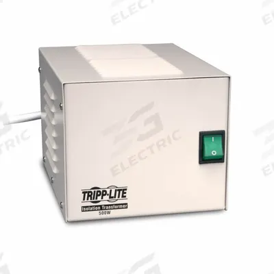 TRIPP LITE Isolation Transformer: 500 W Power Rating, 120V, 120V AC, 5-15P, 5-15R - Hospital Grade Isolation Transformers