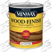 MINWAX Wood Stain: Wood Stain, Interior, Oil, 1 gal Container Size, Wood, Early American, Minwax (MPN 710780000). Key specifications — Brand: MINWAX; Transparency: Semi-Transparent; Use Location: Interior; Sub-Brand: Minwax; Color: Early American.