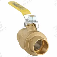 APPROVED VENDOR Manual Two-Way Ball Valve: 1 1/4 in, Brass, Straight, Sweat x Sweat, Two-Piece (MPN 107-846NL). Key specifications — Brand: APPROVED VENDOR; Handle: Lever.