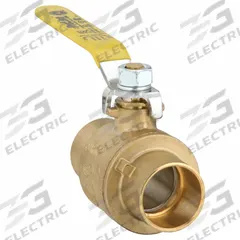 APPROVED VENDOR Manual Two-Way Ball Valve: 1 1/4 in, Brass, Straight, Sweat x Sweat, Two-Piece (MPN 107-846NL). Key specifications — Brand: APPROVED VENDOR; Handle: Lever.