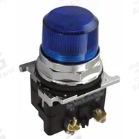 EATON Pilot Light: 30 mm Panel Mounting Size, Blue, LED, 120 V AC/DC Max Volt Rating (Supply) (MPN 10250T181LLP06). Key specifications — Series: 10250T; Brand: EATON; Includes Push-To-Test: No Push-To-Test Included.