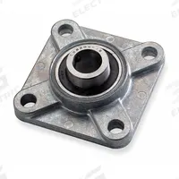 DAYTON 4 Bolt Flange Bearing: Radial Ball, 1/2 in Bore, Zinc, Set Screws, 3 in Lg, 1 1/64 in Wd (MPN 1F552). Key specifications — Bore Type: Cylindrical; Brand: DAYTON; Lubricant Material: NLGI #2 Equivalent; Mounting Bolt Size: 3/8 in; System of Measurement: Inch.