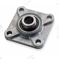 DAYTON 4 Bolt Flange Bearing: Radial Ball, 1/2 in Bore, Zinc, Set Screws, 3 in Lg, 1 1/64 in Wd (MPN 1F552). Key specifications — Bore Type: Cylindrical; Brand: DAYTON; Lubricant Material: NLGI #2 Equivalent; Mounting Bolt Size: 3/8 in; System of Measurement: Inch.