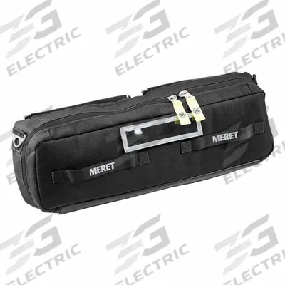 MERET USA Double Fill Pro: 20 1/2 in L x 6 1/4 in W x 4 3/4 in D, Tarpaulin, Black - Medical Fanny Packs & Slings