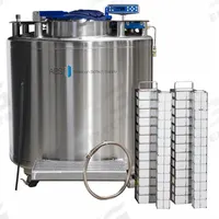 AMERICAN BIOTECH SUPPLY Cryogenic Storage System: 1,269 L Capacity, 5 ft Overall Dia, KVP-3 CS. Key specifications — Brand: AMERICAN BIOTECH SUPPLY; Material: Stainless Steel; Includes: Flat Stainless Steel Work Surface.