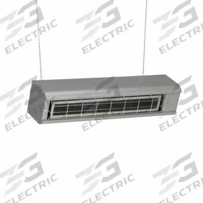 FOSTORIA Electric Infrared Heater: 1450 W Watt Output, 240V AC, 1 Phase, Hardwired - Indoor/Outdoor Suspended Infrared Radiant Electric Ceiling Heaters