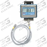 WAHL Digital Process Thermometer: -328°F to 1,472°F /-200°C to 800°C, 1/2 in Thread Size, Female (MPN D1396-9). Key specifications — attr1275175: +/-0.1°F/+/-0.1°C for 1 Year Period At Ambient Temp 23°C +/- 5°C; attr1275180: WAHL.