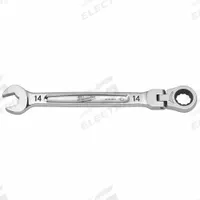 MILWAUKEE Combination Wrench: Chrome Vanadium Steel, Chrome, 14 mm Head Size, 198 mm Overall Lg (MPN 45-96-9614). Key specifications — attr309600: 14 mm; attr309611: Chrome; attr309610: Chrome Vanadium Steel; attr309604: No; attr309612: No; attr309613: No; attr309615: Yes; attr324932: MILWAUKEE.