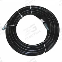Sewer Hose: 1/4 in ID, 50 ft Lg, Synthetic Rubber, Black, 1/4 in x 1/4 in Fitting Size, MNPT x MNPT (MPN AR686200001). Key specifications — Hose Cover Material: Synthetic Rubber; Fitting Type: MNPT x MNPT; Hose Color: Black; Hose Configuration: Coupled Assembly; Brand: APPROVED VENDOR.