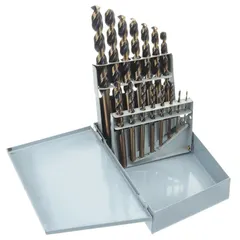 APPROVED VENDOR Jobber Length Drill Bit Set: 15 Pc, 1/16" to 1/2" by 32nds, 135° Split Point (MPN 5UDN7). Key specifications — attr1236168: Metal Index.