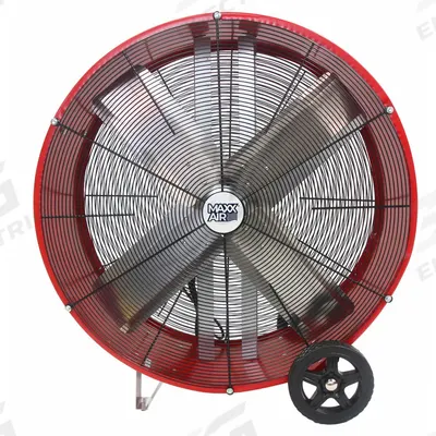 MAXX AIR Cooling Fan: 30 in Blade Dia, 120V AC, Mobile, 1/3 hp, Direct Drive - Standard Industrial Floor Fans