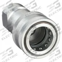 PARKER Hydraulic Quick Connect Hose Coupling: 3/4 in Coupling Size, Steel, 106 lpm Max. Flow Rate (MPN H6-62-T12). Key specifications — Thread Size: 1-1/16"-12; Brand: PARKER; Seal Material: Nitrile.