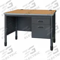 REGENCY Single Pedestal Desk: Laminate, Oak, 1 Pedestals, 2 Drawers, 48 in Overall Wd, Configurable (MPN 66348SPMO). Key specifications — Desktop Material: Laminate; Includes Modesty Panel: Yes; Kit Product Type: Single Pedestal Desk; Desktop Color: Oak; Brand: REGENCY; Frame Color: Gray; Frame Material: Steel; Product Type: Single Pedestal Desk.