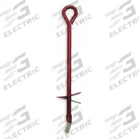APPROVED VENDOR Earth Anchor: Red, Steel, 30 in Overall Lg, 3 in Overall Dia, 500 lb Load Capacity (MPN 4LVK4). Key specifications — Color: Red; Material: Steel; Brand: APPROVED VENDOR; For Use With: Tents.