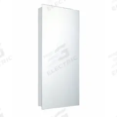 KETCHAM Mirrored Medicine Cabinet: Rectangular, Glass, 26 in Overall Ht, 16 in Overall Wd, Wall (MPN 1636PE-SM). Key specifications — Brand: KETCHAM; Mirror Edge Style: Polished Edge; Lighted: No.