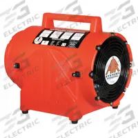 AIR SYSTEMS INTERNATIONAL Confined Space Fan: 12 V DC, 8 in Duct Dia, 1/4 hp Horsepower, Red (MPN CVF-8DC). Key specifications — Brand: AIR SYSTEMS INTERNATIONAL; Includes: DC Axial Fan with Battery clips; Operating Voltage: 12 V DC with Vehicle Battery Hookups.