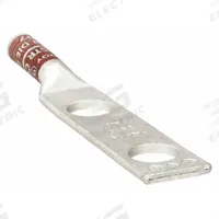 Compression Lug: For 2 AWG, Stranded Wire, 1/2 in Stud Size, Long, Copper Barrel (MPN YA2C2N). Key specifications — Inspection Hole: No; For Wire Type: Stranded; For Wire Sizes: 2 AWG; Brand: BURNDY; Manufacturer Part Number: YA2C2N.