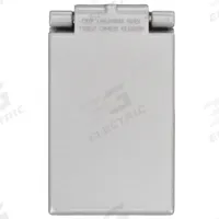 HUBBELL KILLARK Weatherproof Cover: Copper-Free Aluminum, FCL-GF/FST/FZ, GFI, 1 Gangs, 3R, Gray. Key specifications — Brand: HUBBELL KILLARK; Color: Gray; Compatible with Product Type: GFI; Compatible with Series: FZ; Mounting Orientation: Vertical.